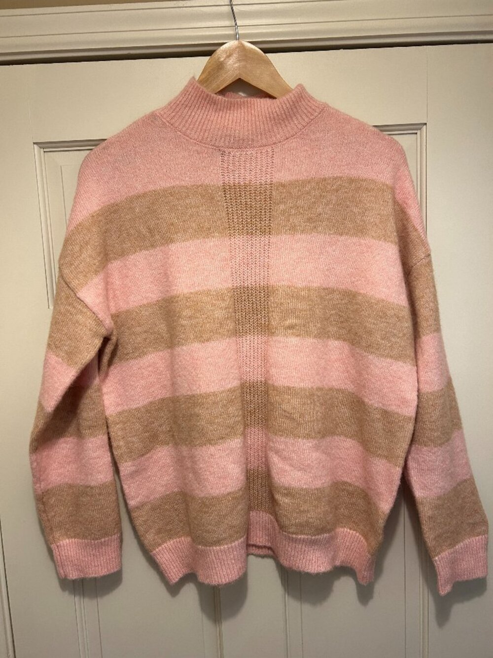 SANCTUARY Upstate Sweater Tunic Rosehip Oats Stripe NWT - Size M